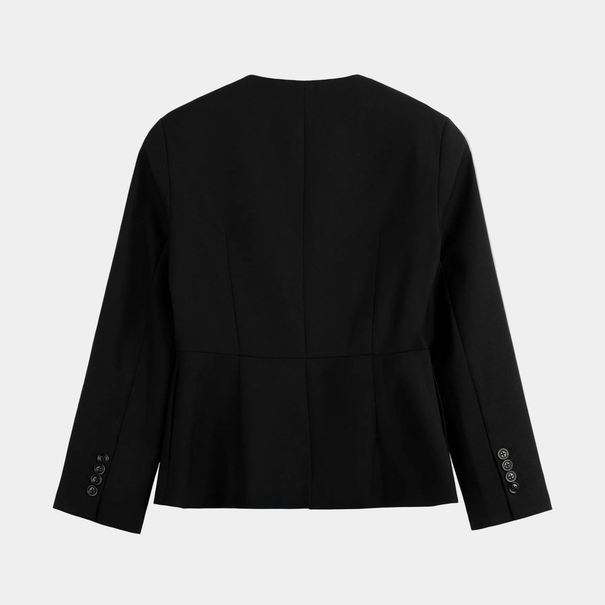 The Atelier Collarless Wool Jacket