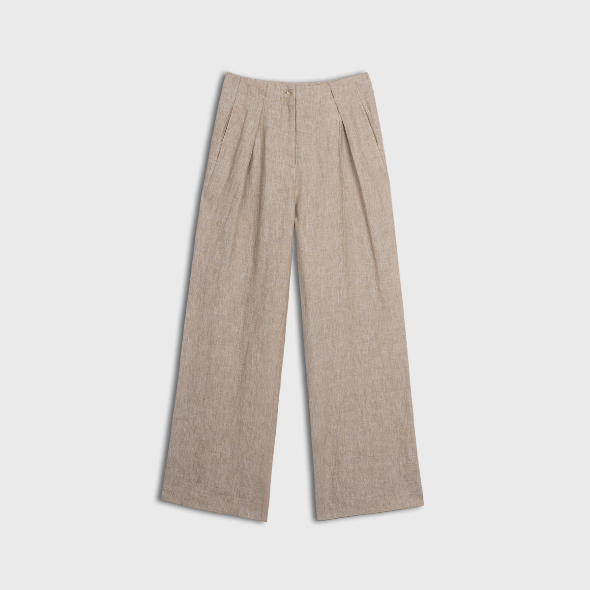 Beige pants on a light gray background