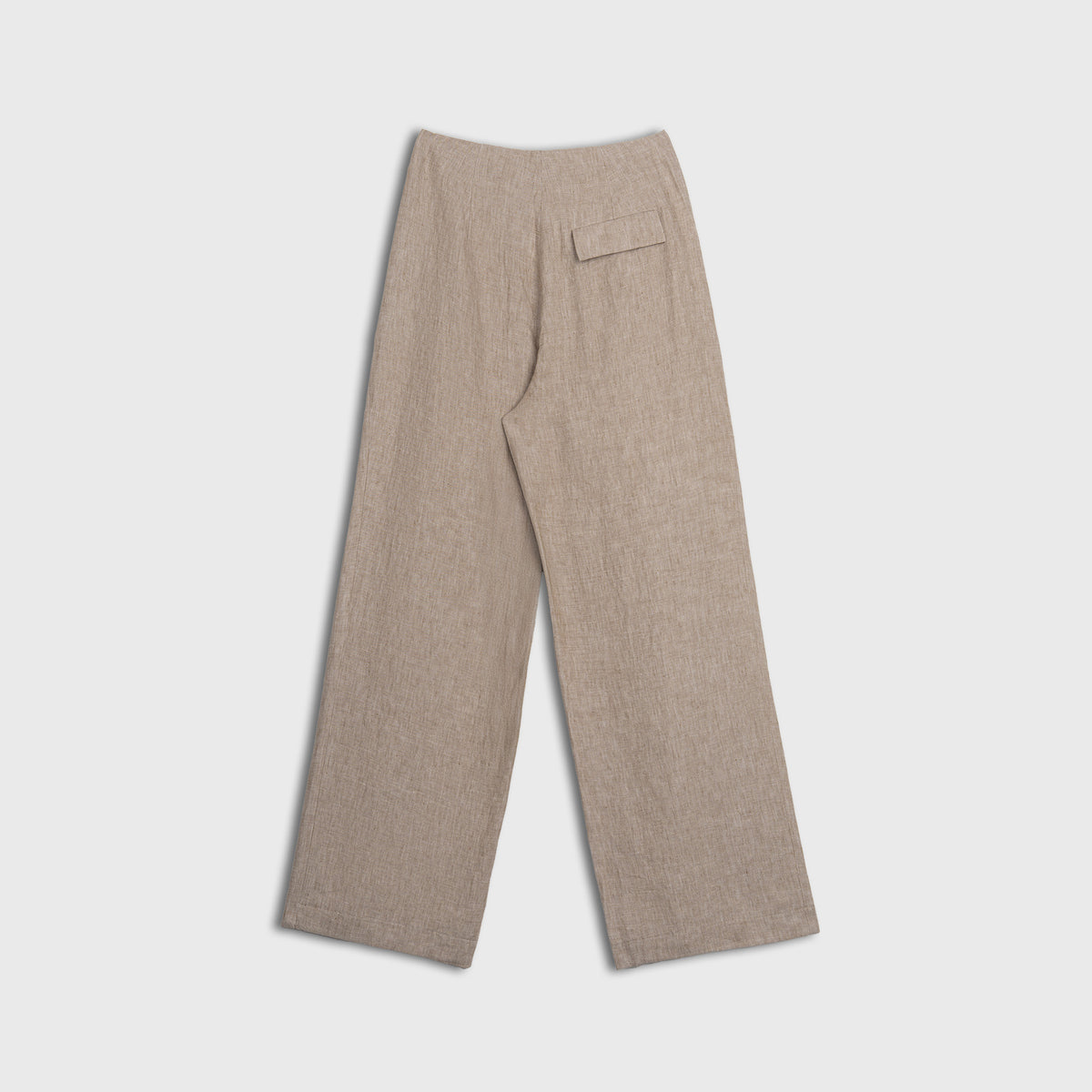 Beige pants on a light gray background