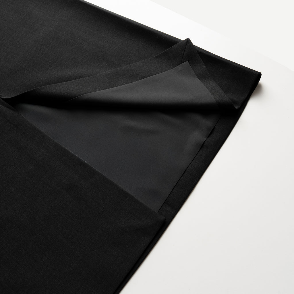 Black wool skirt white background