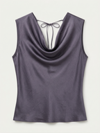 The Selene Acetate Drape Tie-Top
