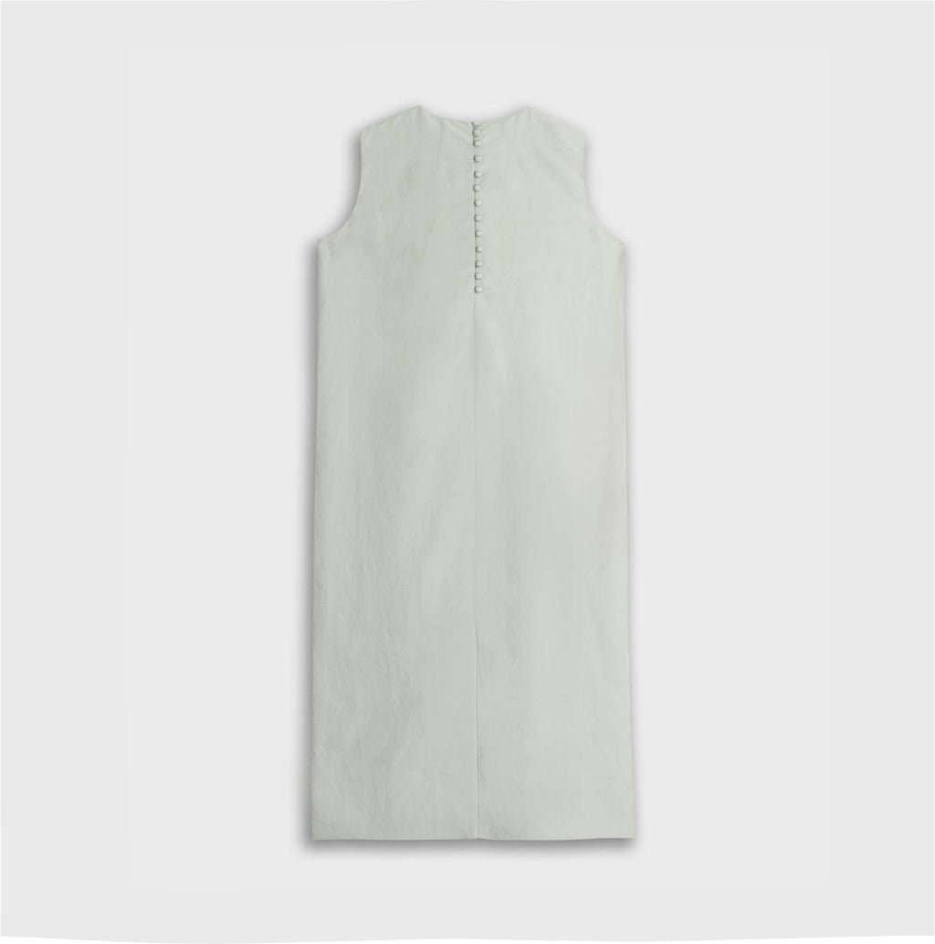 The Serene Button-Back Lyocell Shift Dress