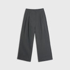 Moss Green wide-leg pants on a light gray background
