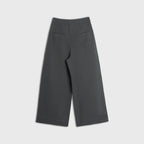 Moss Green wide-leg pants on a light gray background