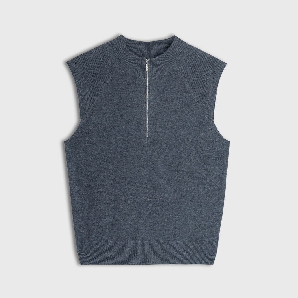 The Zip-Neck Knit Vest