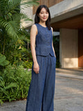 The Éliane Buttoned Linen Vest
