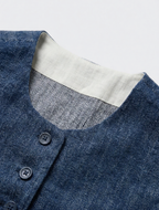 The Éliane Buttoned Linen Vest