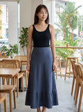 Luna Drape Lyocell Flare Skirt
