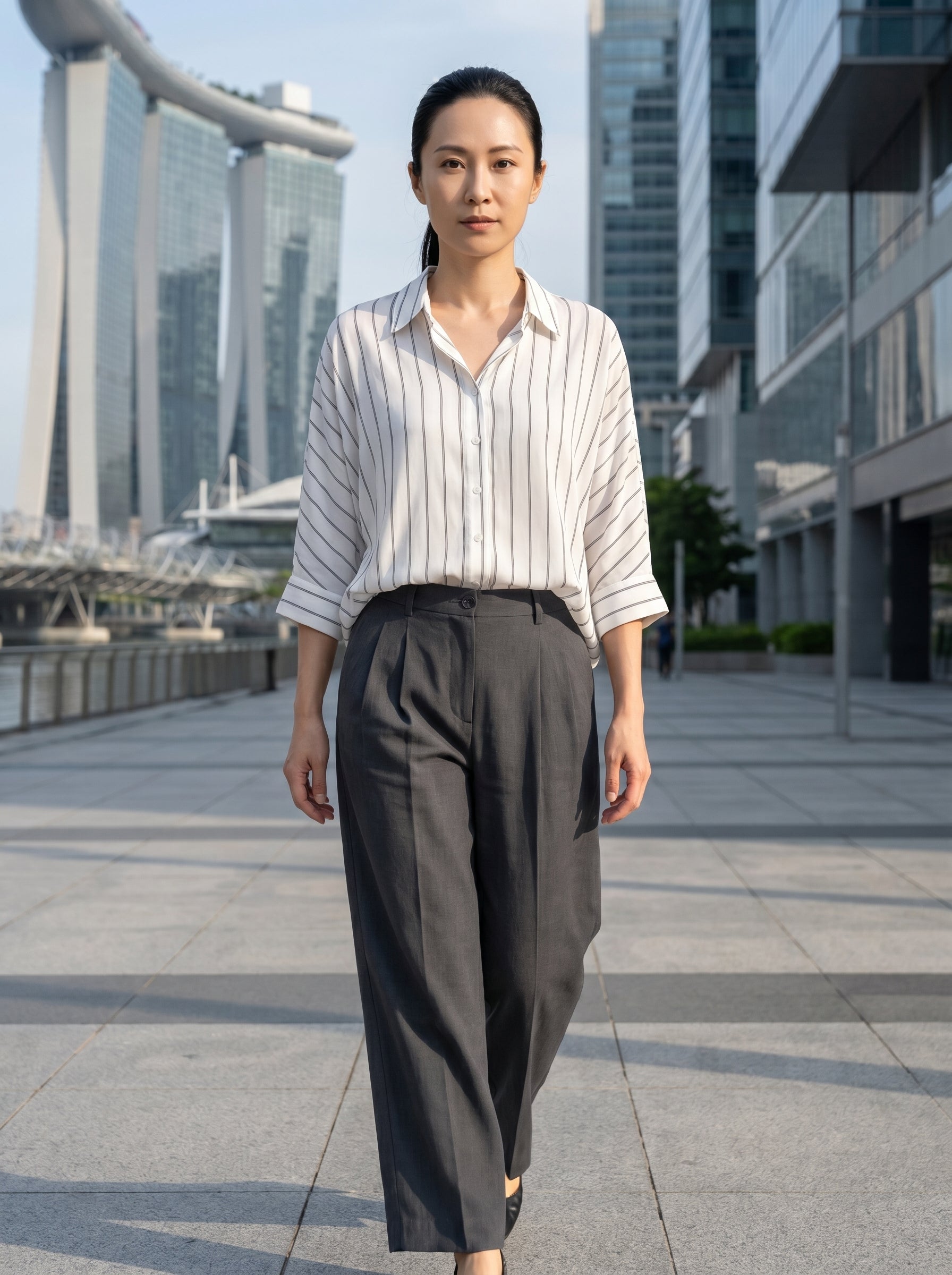 Linea 100% Silk Stripe Shirt