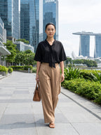 Elowen Acetate Soft-Tie Blouse