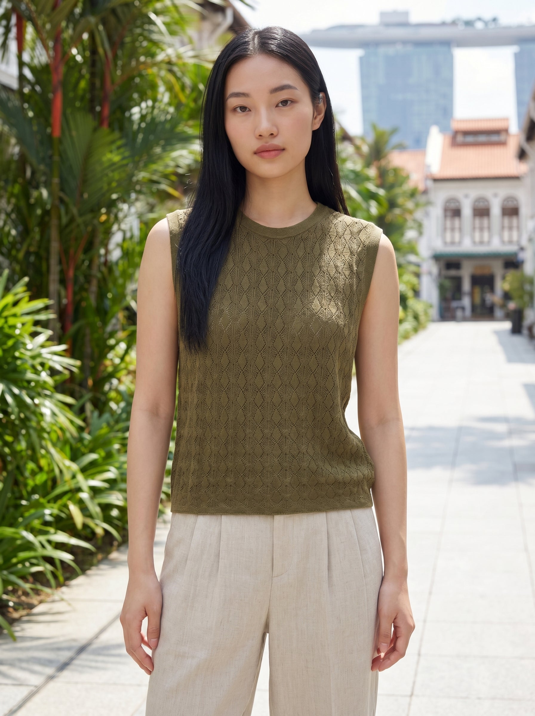 Pointelle Knit Tank
