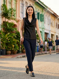 The Selene Acetate Drape Tie-Top