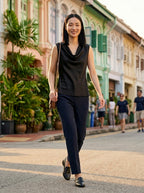 The Selene Acetate Drape Tie-Top