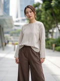 Elara Tie-Neck Stripe Blouse