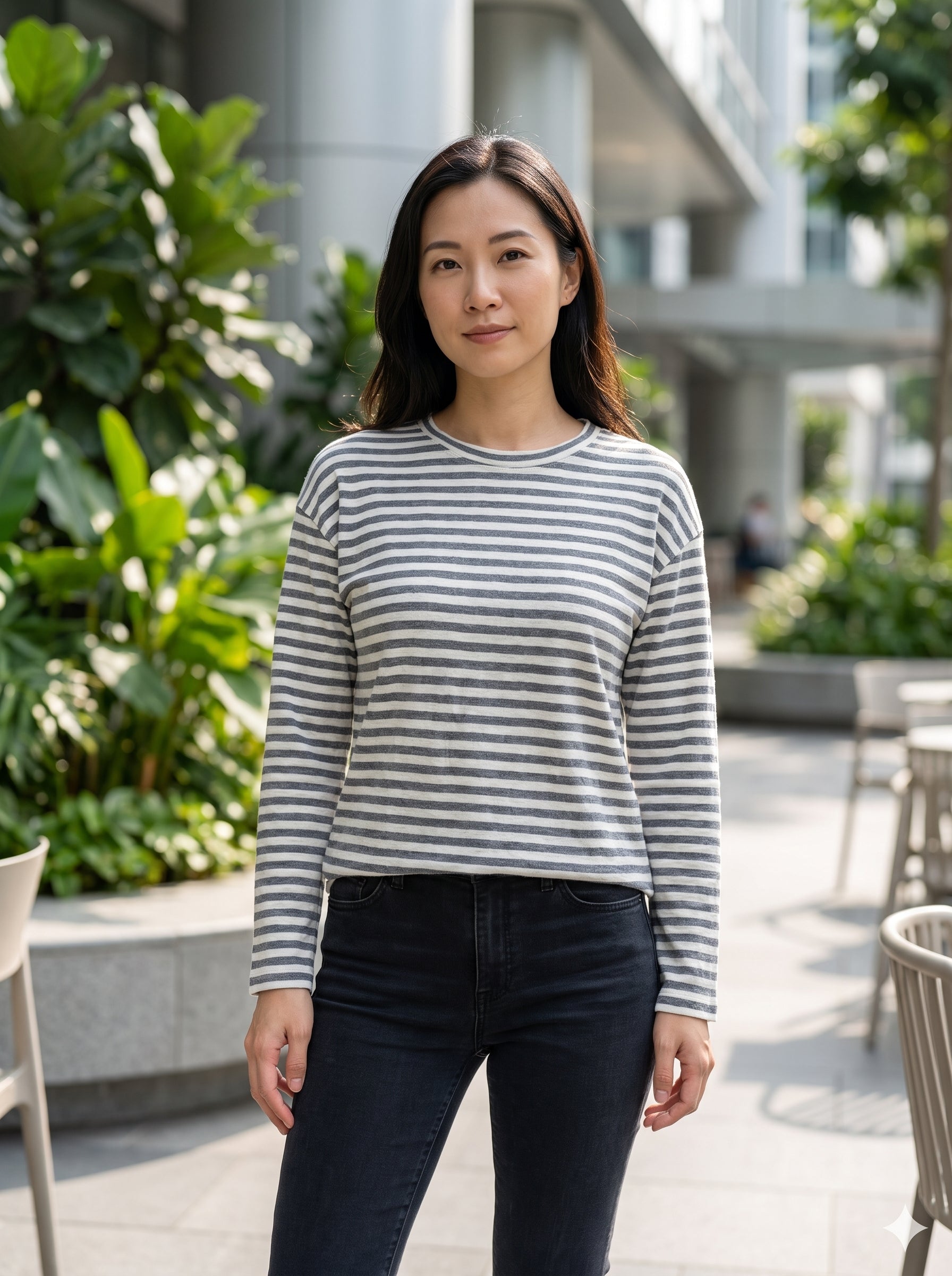 Rivage Striped Long-Sleeve Top