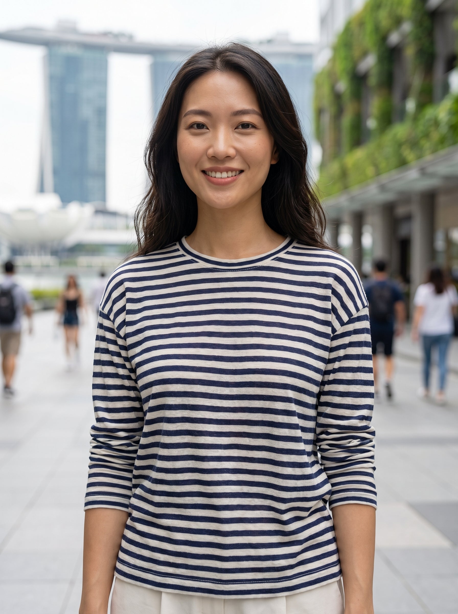 Rivage Striped Long-Sleeve Top