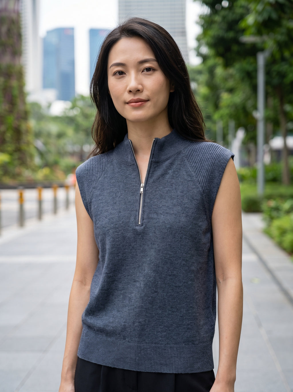 The Zip-Neck Knit Vest