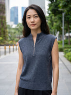 The Zip-Neck Knit Vest