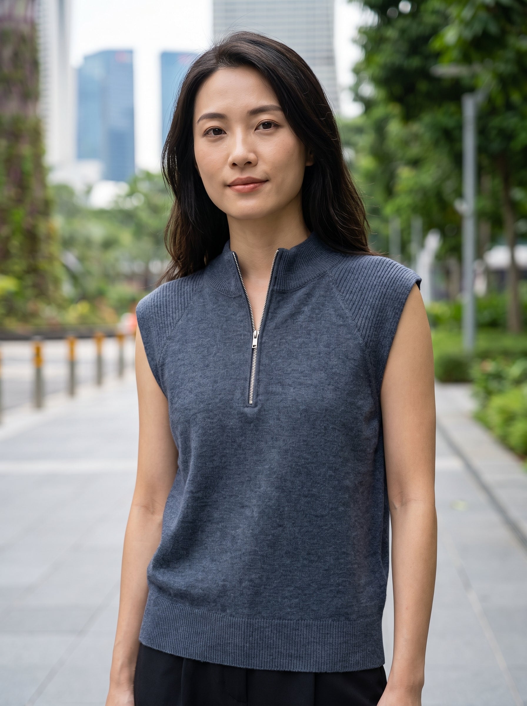 The Zip-Neck Knit Vest
