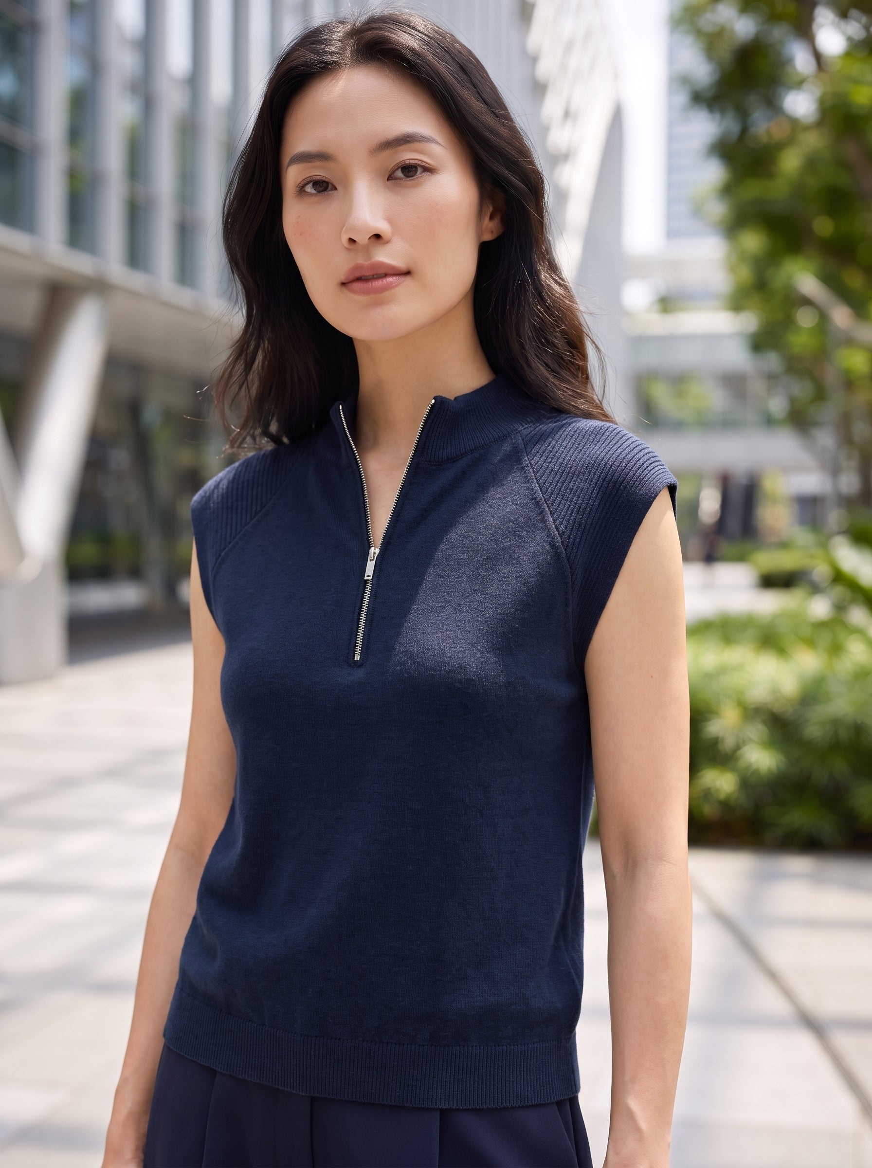 The Zip-Neck Knit Vest