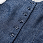 The Éliane Buttoned Linen Vest